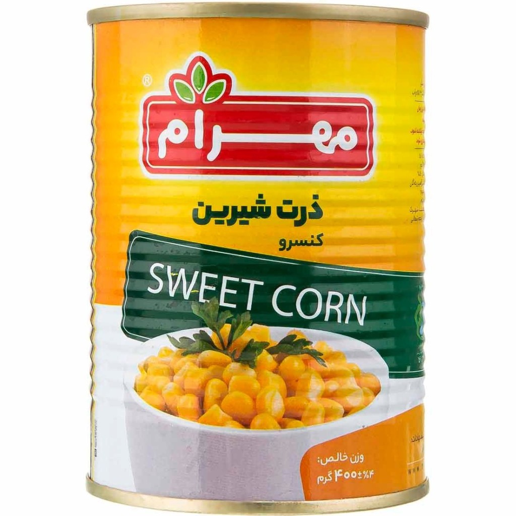  عکس کنسرو ذرت شیرین مهرام